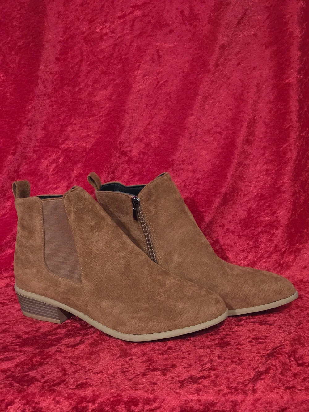 Women's Brown Suede Ankle Booties